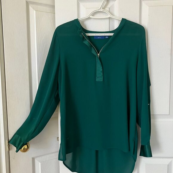 Apt. 9 Women's Green Blouse - NWOT Size US M Apt. 9 - Picture 4 of 9